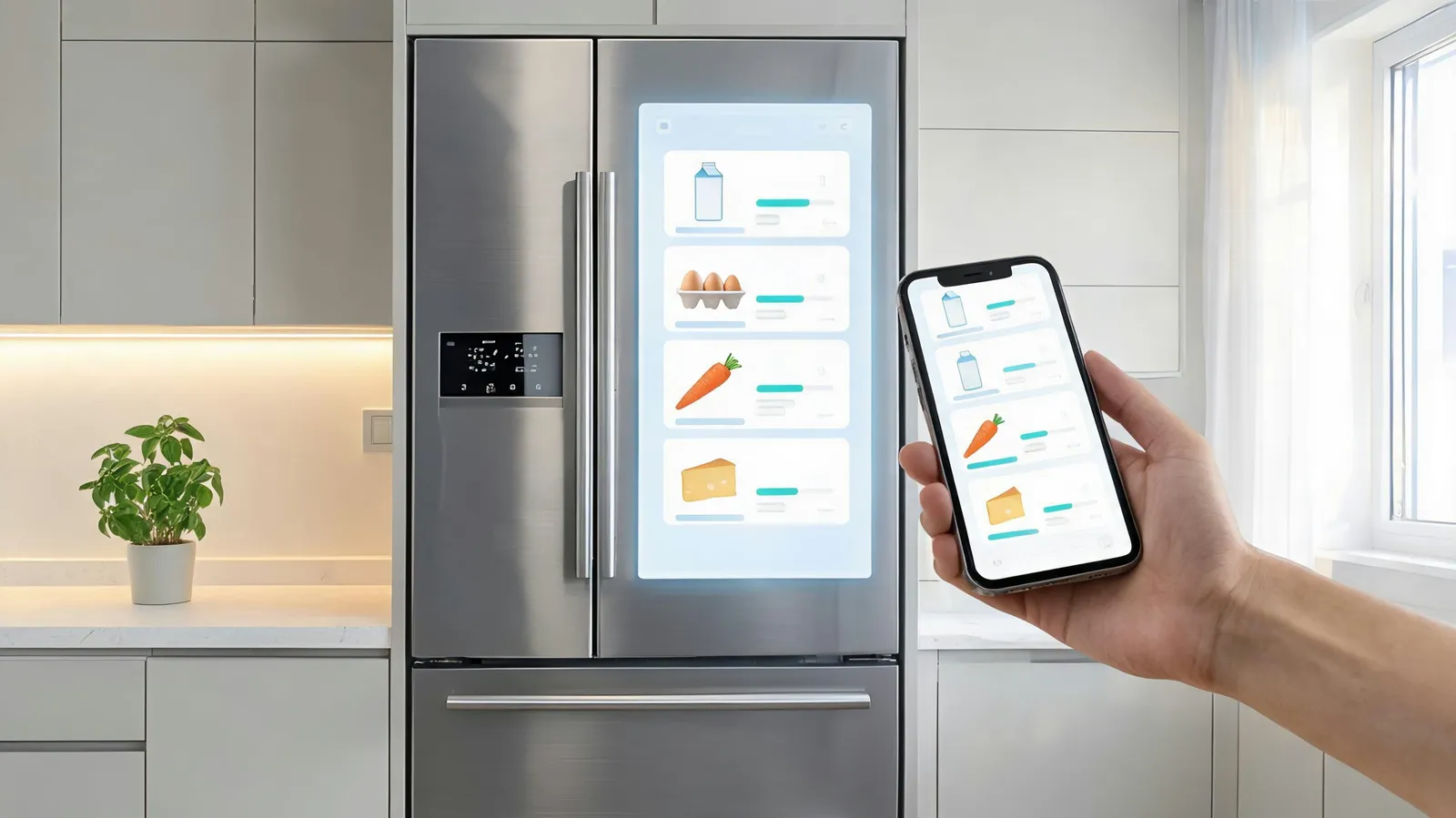 Smart refrigerator with inventory display